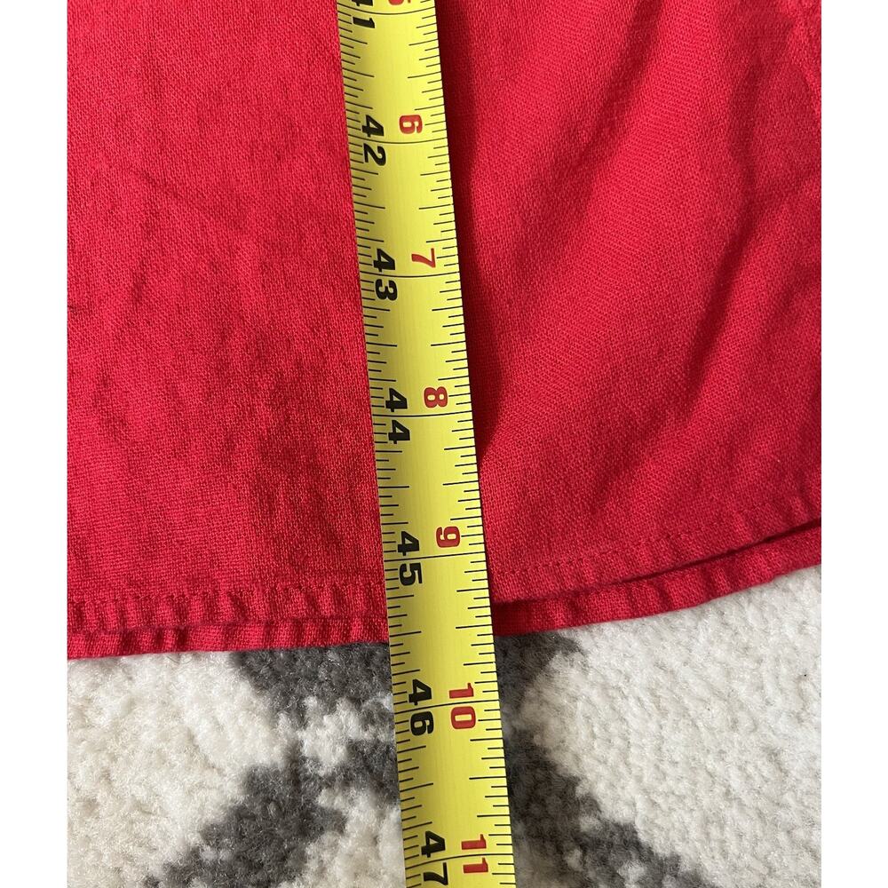 ANN TAYLOR LOFT 2024 Cherry Red Linen Blend Belted Flutter Sleeve Midi Dress 10 - Picture 14 of 14